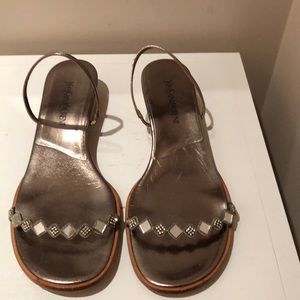 YSL Jeweled Strappy Flat Sandals